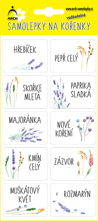 Květinkové - základní druhy - 75 etiket v blistru