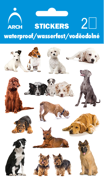 Voděodolné samolepky - psi 01