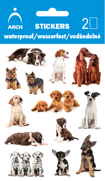 Voděodolné samolepky - psi 02