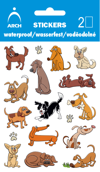 Voděodolné samolepky - psi 03