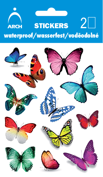Voděodolné samolepky - motýli 01