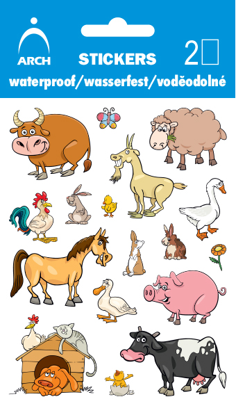 Voděodolné samolepky - domácí zvířátka 01