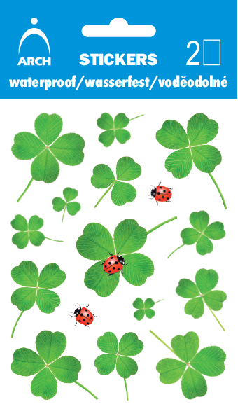 Voděodolné samolepky - čtyřlístky a berušky