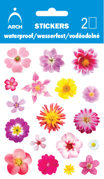 Voděodolné samolepky - květy 01