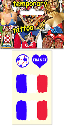 Temporary tattoo for fans - France