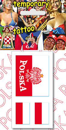 Temporary tattoo for fans - Poland