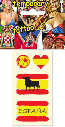Temporary tattoo for fans - Spain