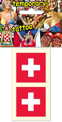 Temporary tattoo for fans - Switzerland