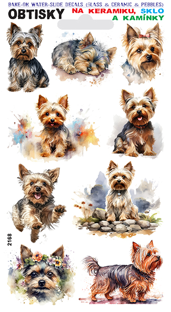Obtisky na sklo, keramiku a kamínky - Jorkšírský teriér
