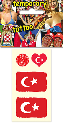 Temporary tattoo for fans - Turkey