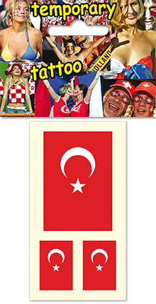 Temporary tattoo for fans - Turkey