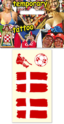 Temporary tattoo for fans - Denmark