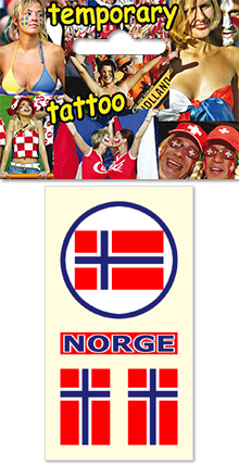 Temporary tattoo for fans - Norway