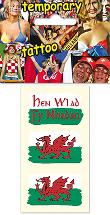 Temporary tattoo for fans - Wales