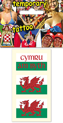 Temporary tattoo for fans - Wales