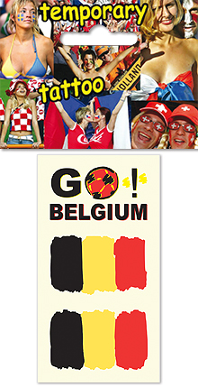 Temporary tattoo for fans - Belgium