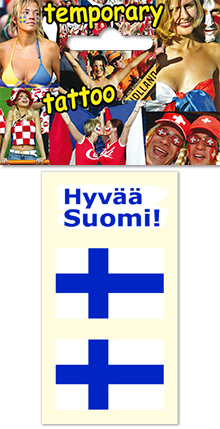 Temporary tattoo for fans - Finland