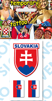 Tetovací obtisky vlajky SR - znak a 2 vlajky