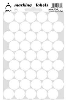 Samolepicí kolečka 17 mm - bílá