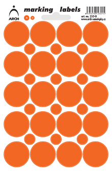 Samolepicí kolečka 25 mm - oranžová