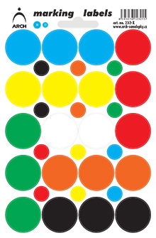 Samolepicí kolečka 25 mm - různobarevná