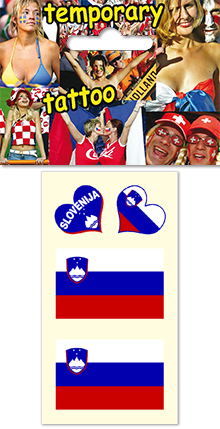 Temporary tattoo for fans - Slovenia