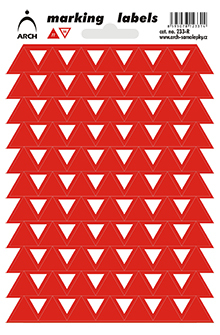 Samolepicí trojúhelníky 15 mm - červené