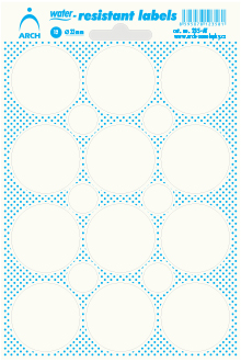 Voděodolná samolepicí kolečka 33 mm - transparentn