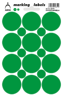 Samolepicí kolečka 33 mm - zelená