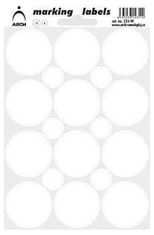 Samolepicí kolečka 33 mm - bílá