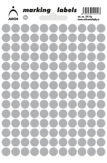 Samolepicí kolečka 8 mm - šedá