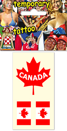 Temporary tattoo for fans - Canada