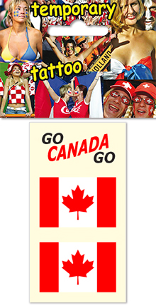 Temporary tattoo for fans - Canada