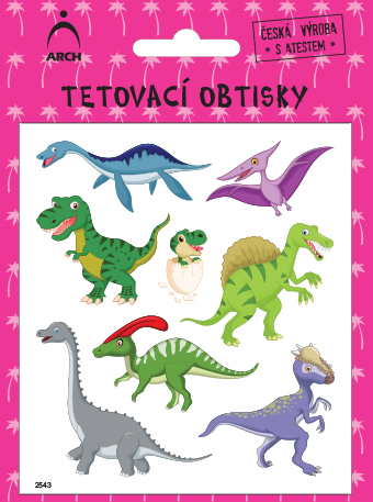 Dětské tetovací obtisky - dinosauři 03