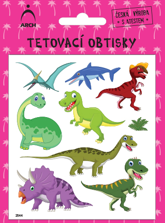 Dětské tetovací obtisky - dinosauři 04