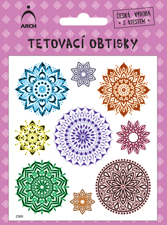 Dětské tetovací obtisky - mandaly 04