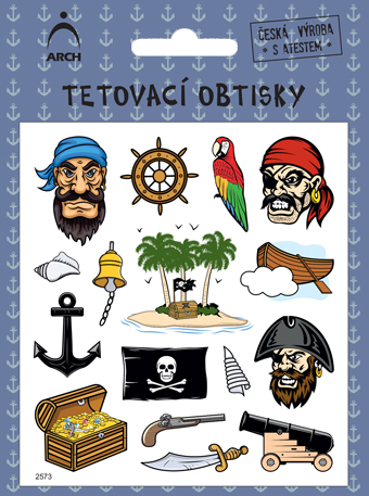 Dětské tetovací obtisky - piráti 03