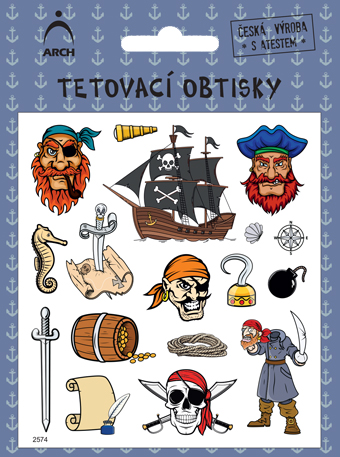 Dětské tetovací obtisky - piráti 04