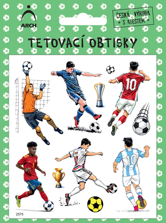 Dětské tetovací obtisky - fotbalisti 01