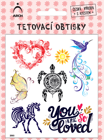 Dětské tetovací obtisky - dívčí ornamenty 03