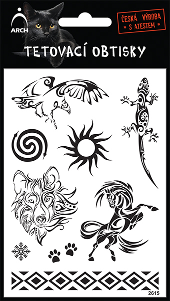 Černé tetovací obtisky - orel