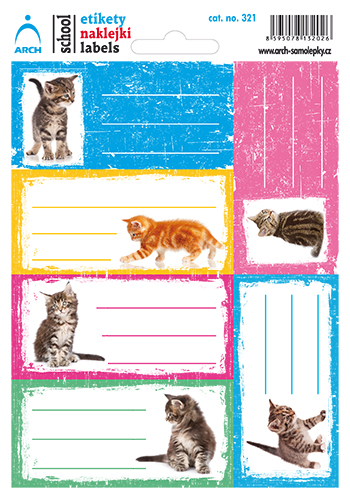 Školní štítky - Koťata