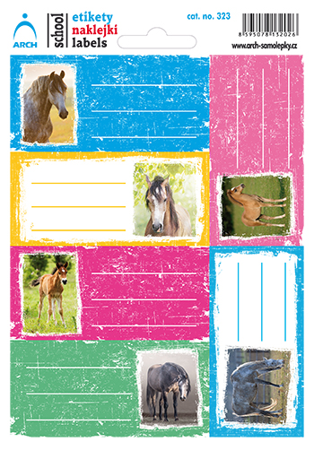 Školní štítky - Koně
