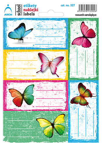 Školní štítky - Motýli 1