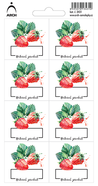 Etikety Natural product - MIX po 5 kusech