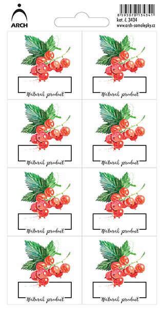 RYBÍZ - Natural product - 8 voděodolných etiket