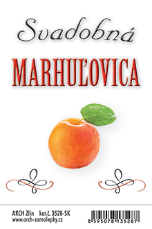  Svadodná marhuľovica - etiketa 6x9,5 cm