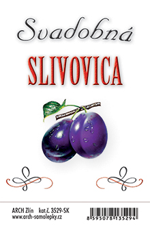  Svadobná slivovica - etiketa 6x9,5 cm