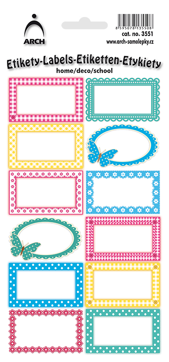 DEKORAČNÍ etikety - scrapbookové