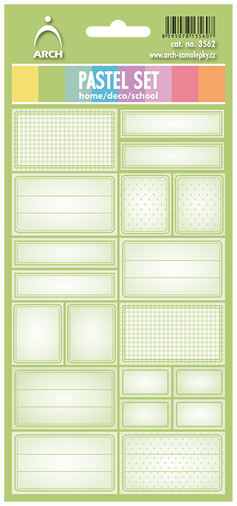 DEKORAČNÍ etikety - Pastel set - zelené